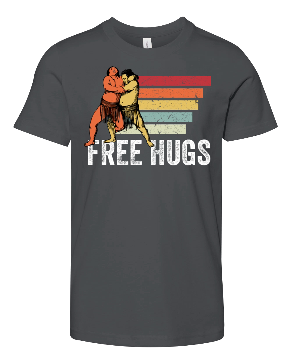Free Hugs Sumo Wrestling Funny Youth Unisex Jersey Tee