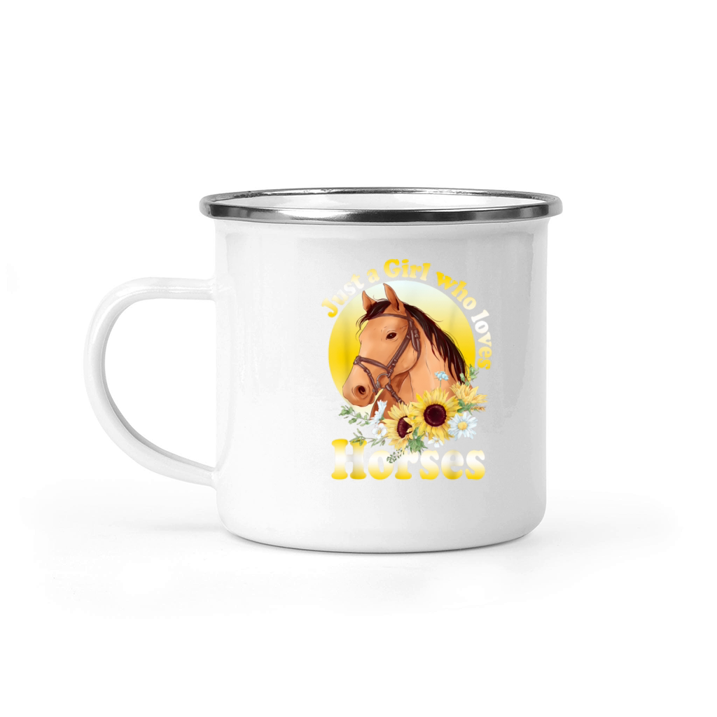 Just A Girl Who Loves Horses T-Shirt Camping Mug