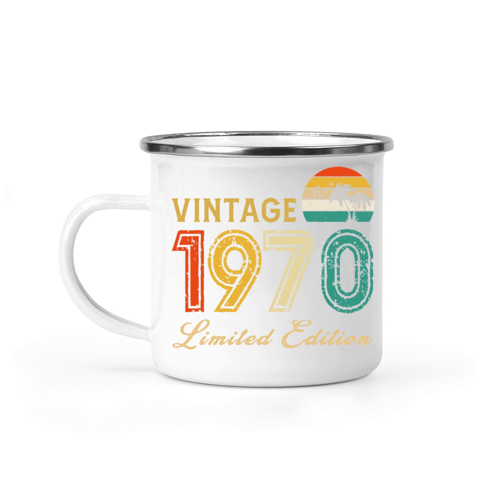 Vintage 1970 Limited Edition Made In 1970 Birthday Camping Mug