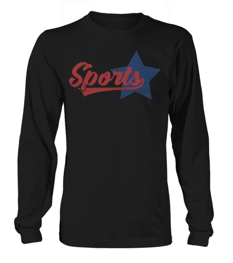 Sports Vintage Retro Lettering Long sleeved Unisex