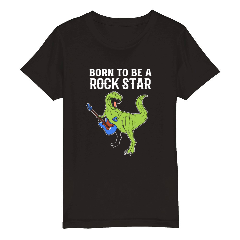 Born to Rock Star Performer Gift Organic Kids Crewneck T-shirt
