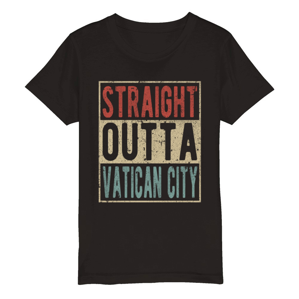 Straight outta Vatican City Organic Kids Crewneck T-shirt