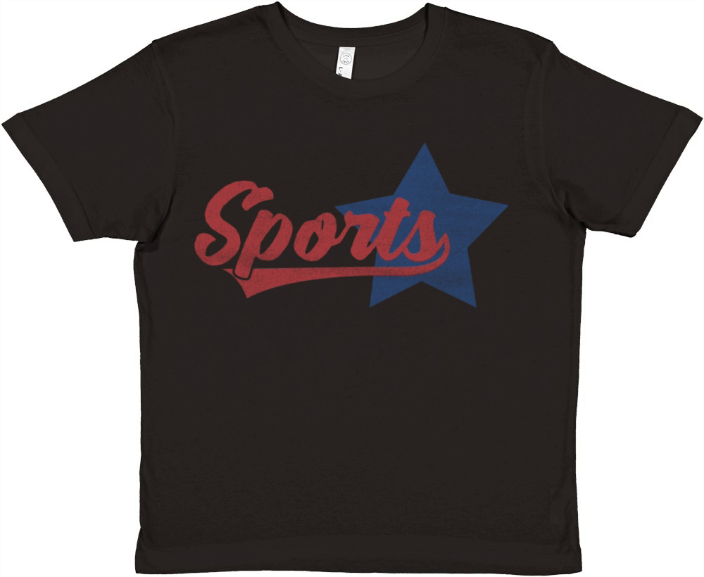 Sports Vintage Retro Lettering Premium Kids Crewneck T-shirt