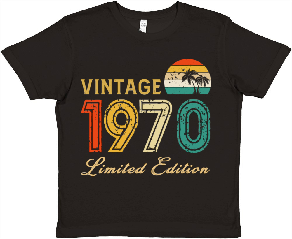 Vintage 1970 Limited Edition Made In 1970 Birthday Premium Kids Crewneck T-shirt