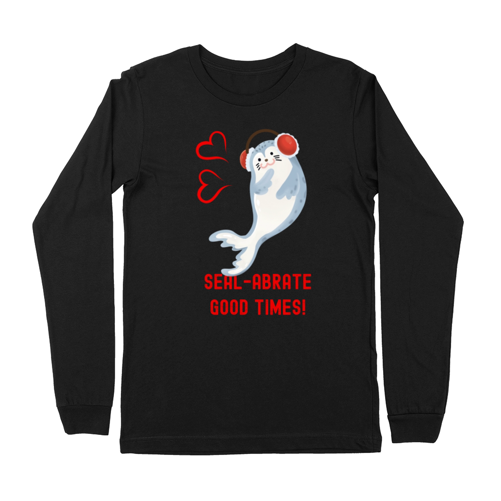 Seal Pun Sealabrate Good Times Cute Funny Animal P Premium Long Sleeve