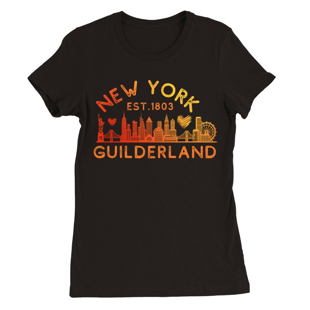 Guilderland New York Established 1803 Home Town Premium Womens Crewneck T-shirt