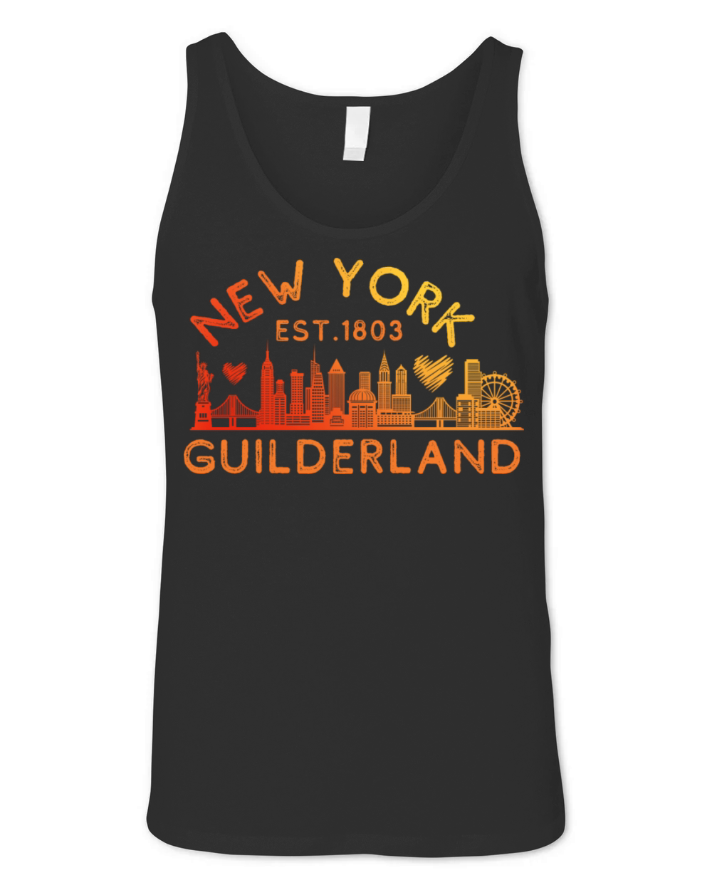 Guilderland New York Established 1803 Home Town Unisex Jersey Tank