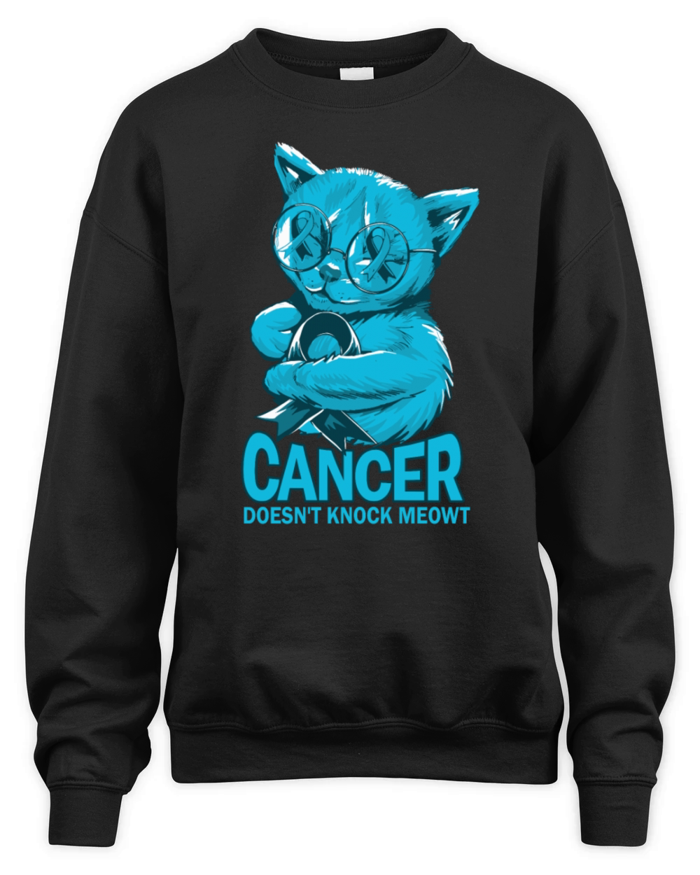 Cancer Doesnt Knock Prostate Cancer Unisex Premium Crewneck Sweatshirt