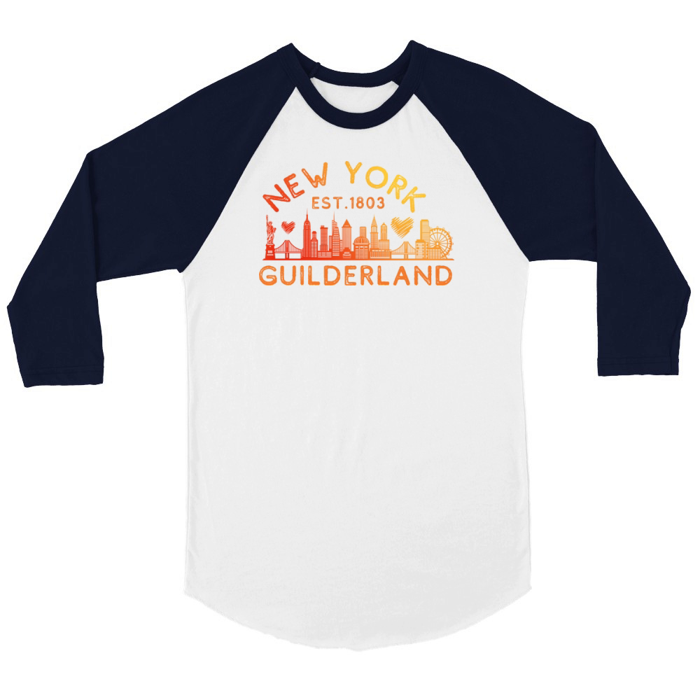 Guilderland New York Established 1803 Home Town Unisex ¾ sleeve Raglan T-shirt