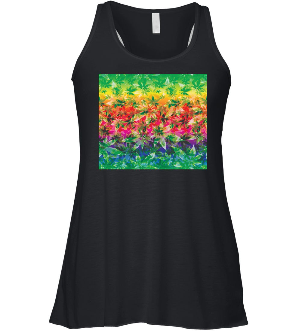 Marijuana Weed Hippie Tumbler Women's Flowy Tank Top