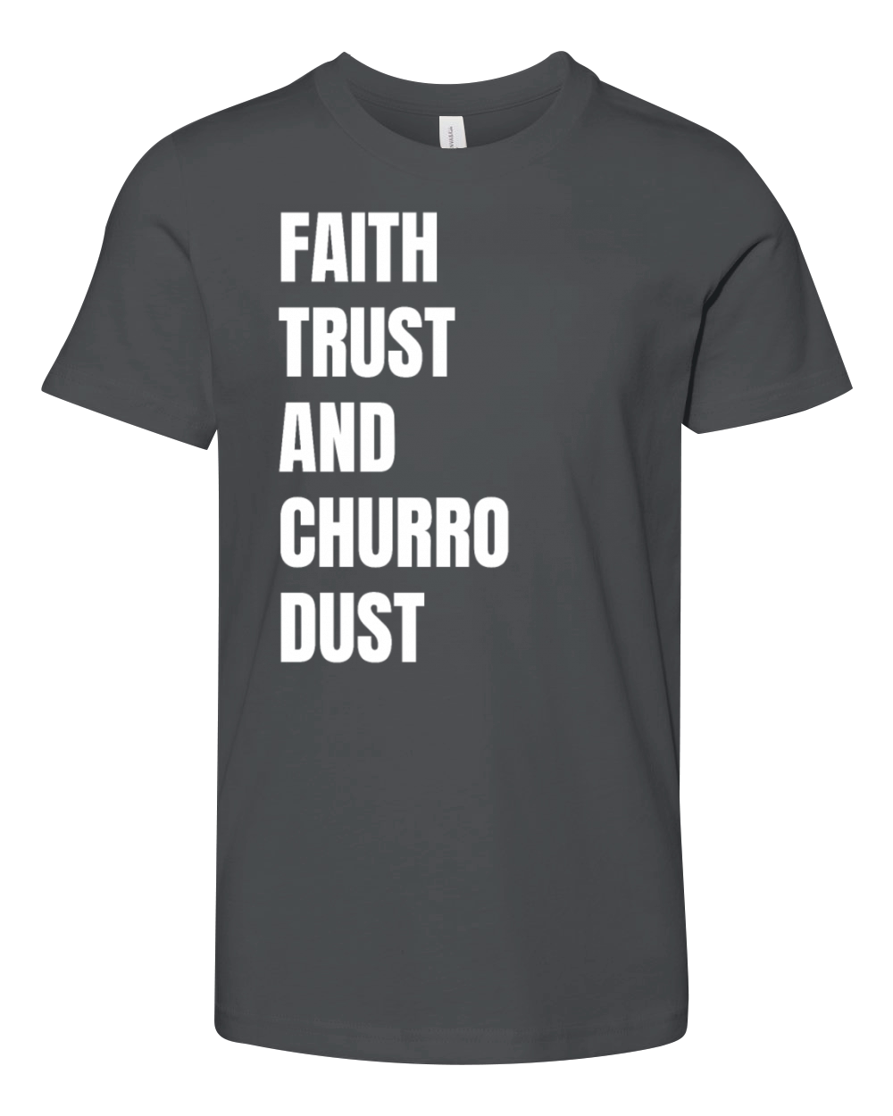 Faith Trust Vintage Mexican Churros Youth Unisex Jersey Tee
