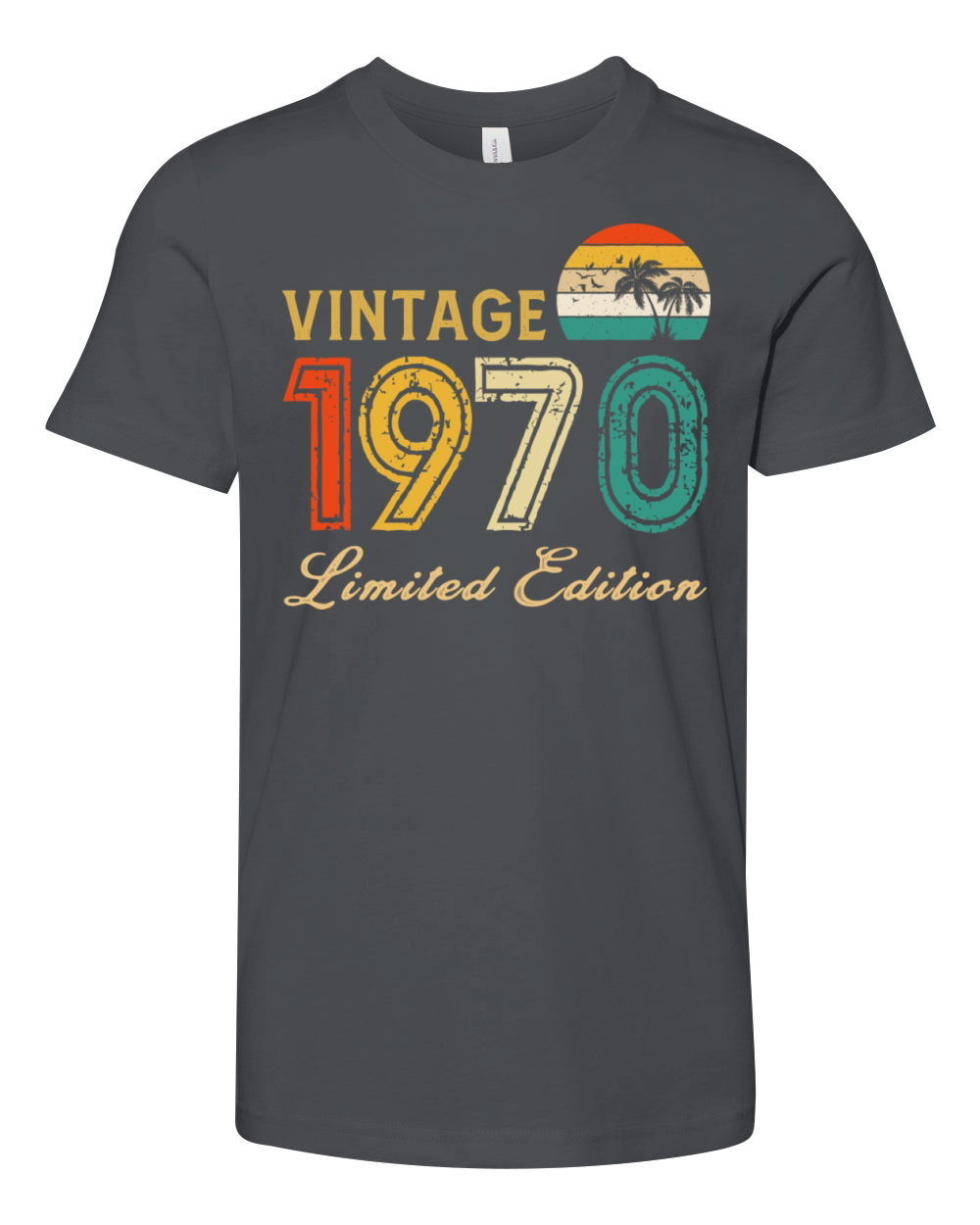 Vintage 1970 Limited Edition Made In 1970 Birthday Youth Unisex Jersey Tee
