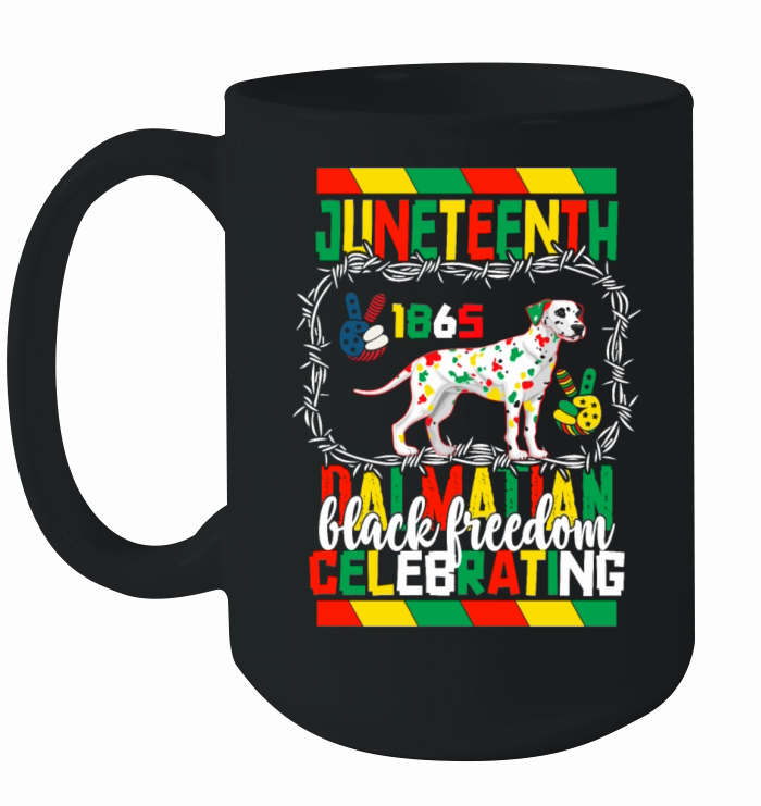 Juneteenth celebrating Dalmatian black freedom Ceramic Mug