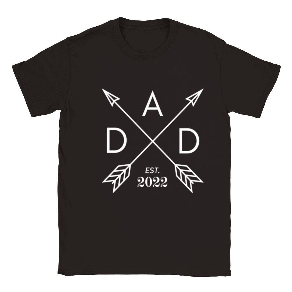 Dad Est 2022 FatherS Day 1St Time Dad New Daddy N Classic Kids Crewneck T-shirt