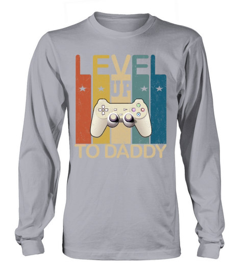 Vintage Level up to Daddy Fathers Long sleeved Unisex