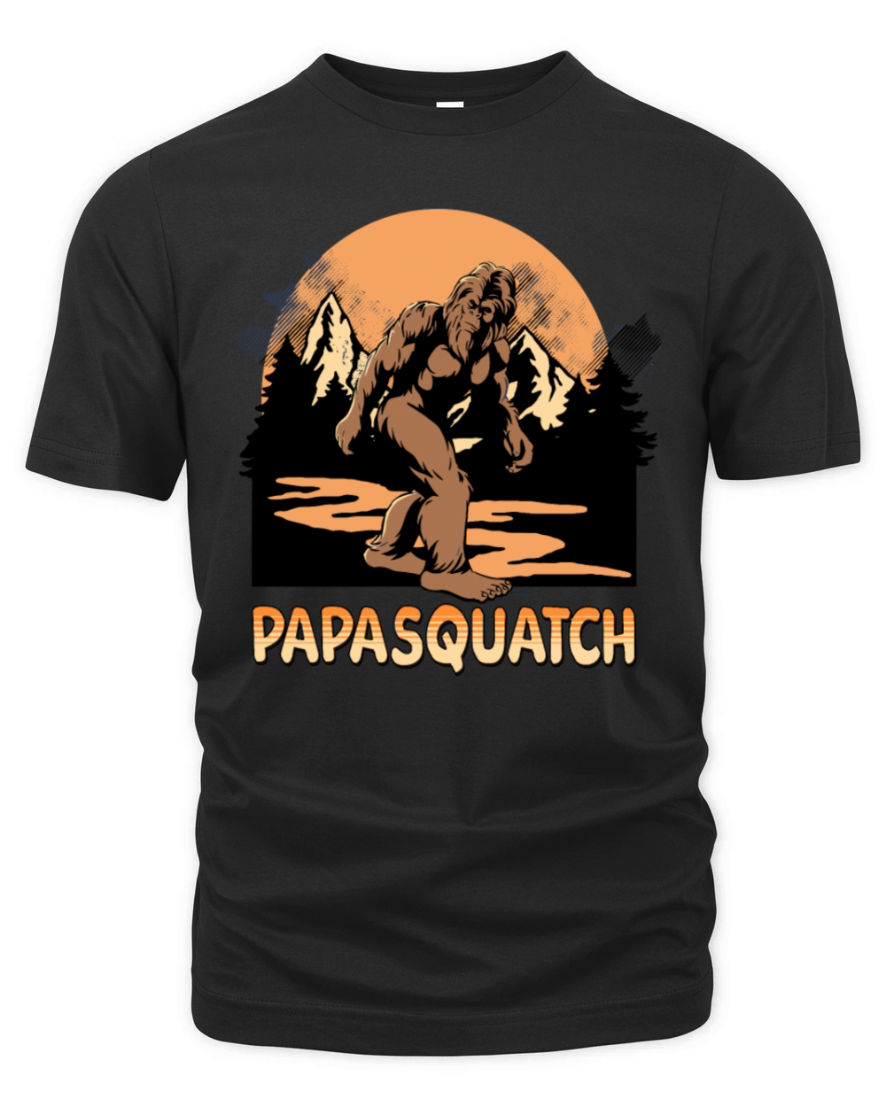 Papasquatch Funny Fathers Day Bigfoot Sasquatch Organic Unisex T-shirt