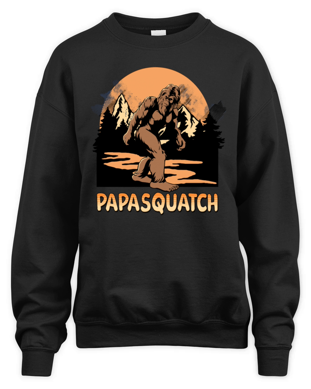 Papasquatch Funny Fathers Day Bigfoot Sasquatch Unisex Premium Crewneck Sweatshirt