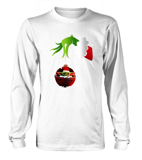 The grinch holding baby yoda christmas Long sleeved Unisex
