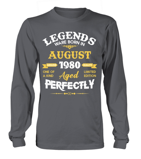 Vintage Aged To Perfection August 1980 Long sleeved Unisex
