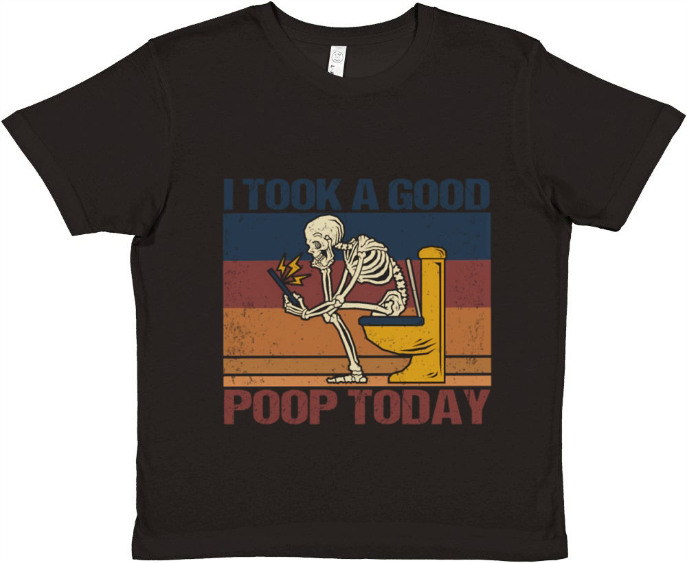 Retro Vintage Poop I Took A Poop Premium Kids Crewneck T-shirt
