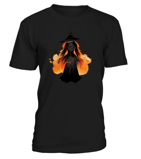 Witch Using Fire Magic Halloween Shirt T-Shirt Unisex
