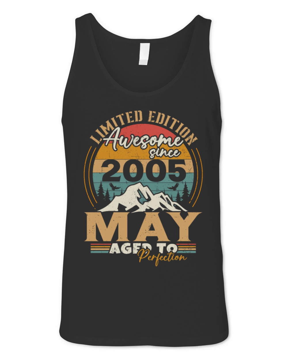 Vintage Born In May 2005 Birthday Gift Unisex Jersey Tank