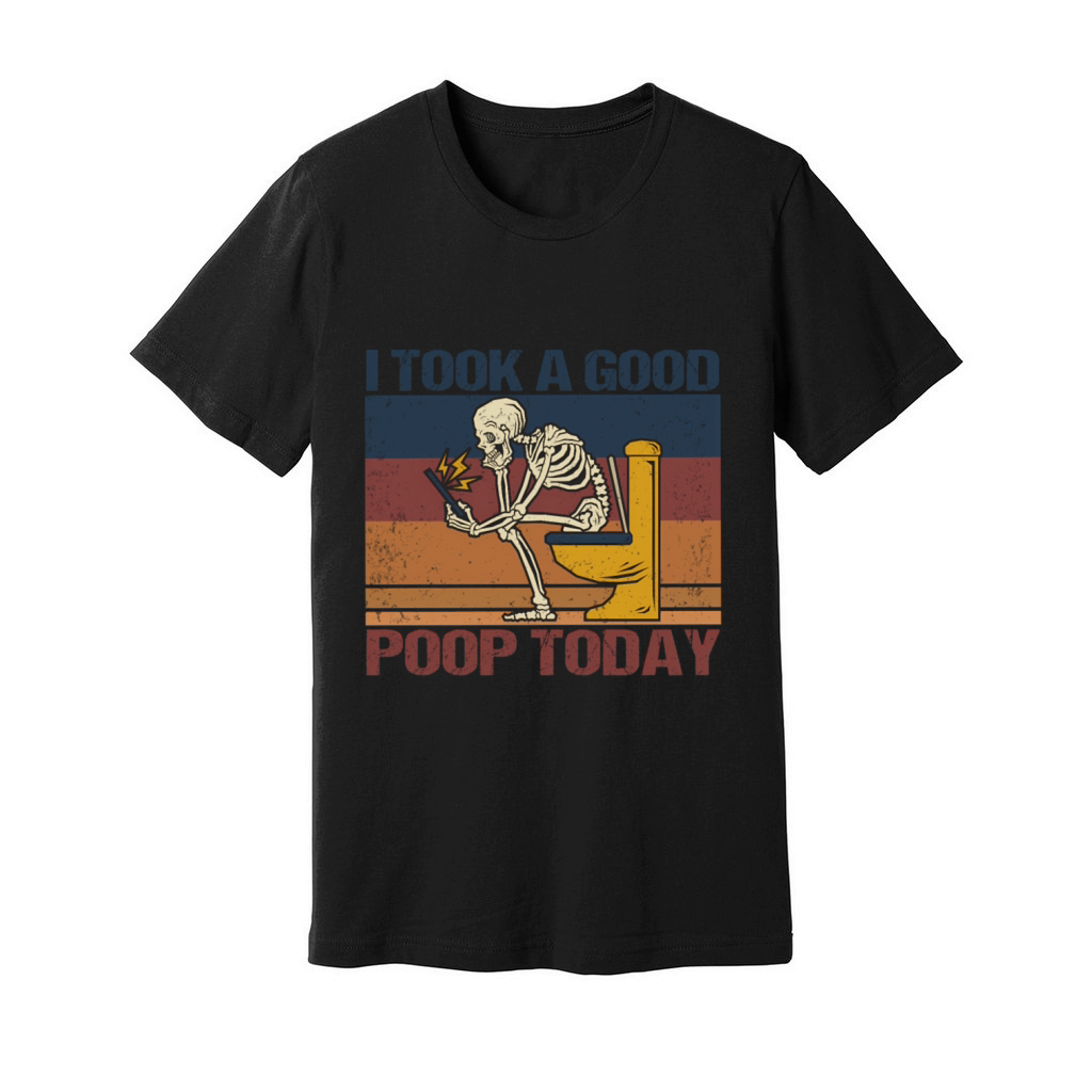 Retro Vintage Poop I Took A Poop Unisex Jersey Tee