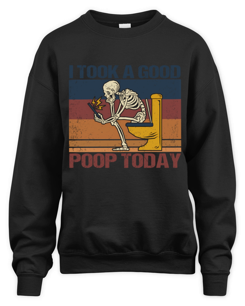 Retro Vintage Poop I Took A Poop Unisex Premium Crewneck Sweatshirt