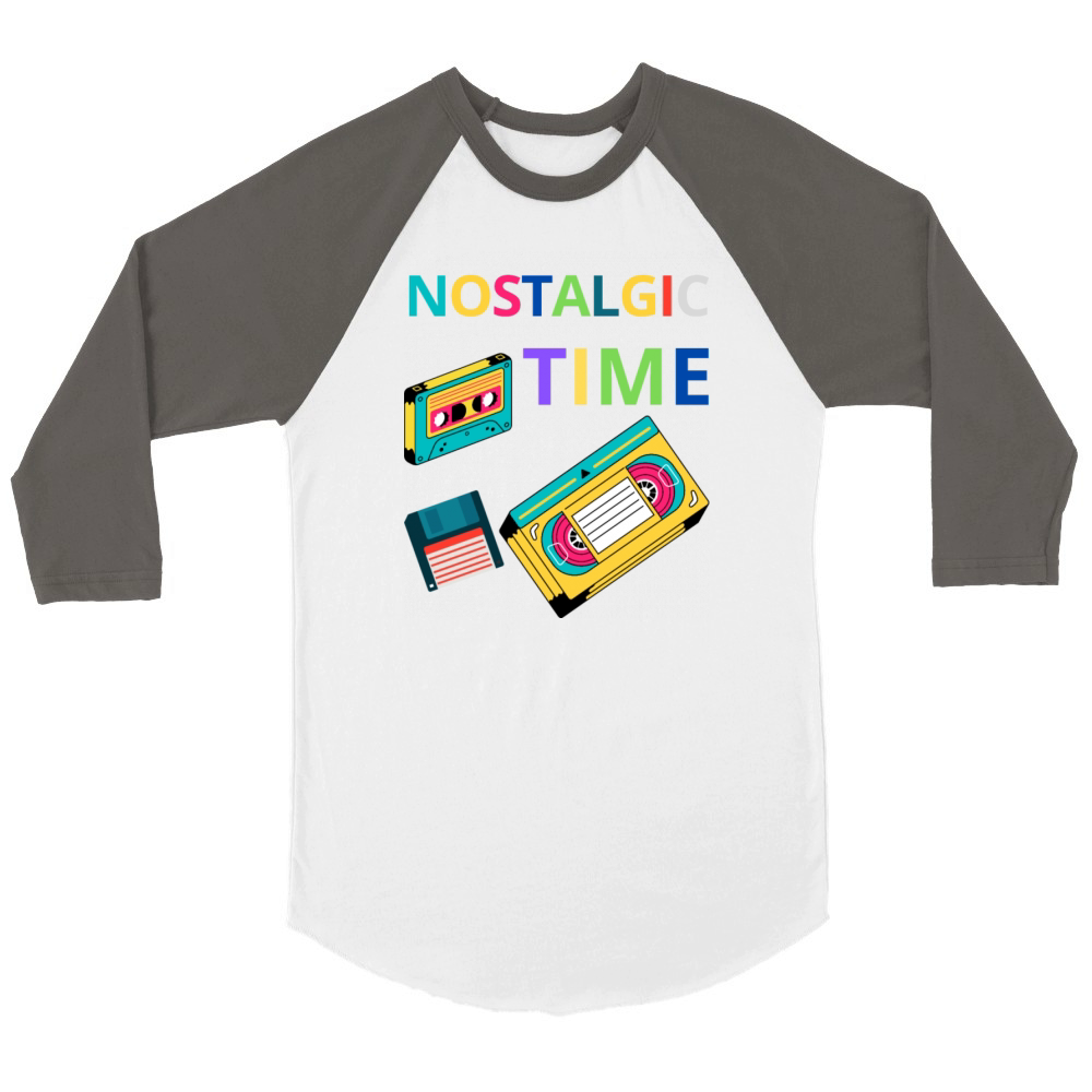 Nostalgic Time Unisex ¾ sleeve Raglan T-shirt