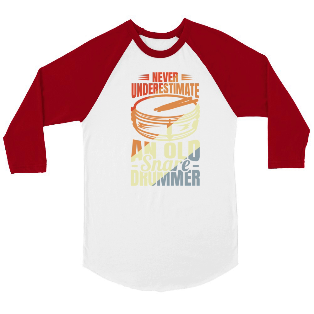 Snare Drums Grandfather Unisex ¾ sleeve Raglan T-shirt