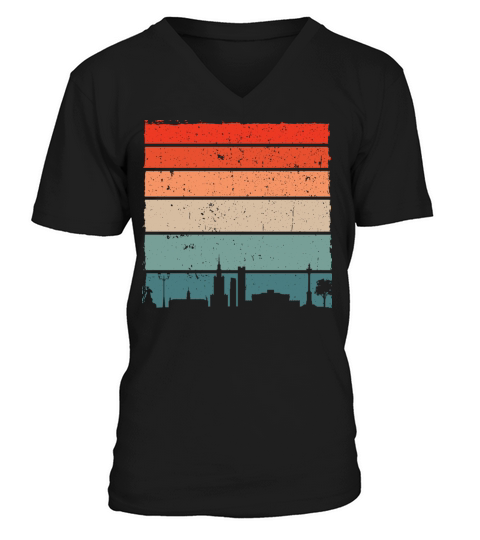 Vintage Warsaw city V-Neck T-shirt