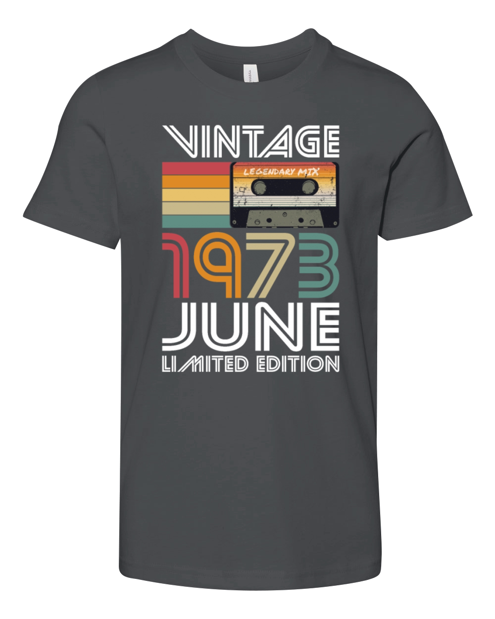 50th birthday june 1973 vintage 1973 Youth Unisex Jersey Tee