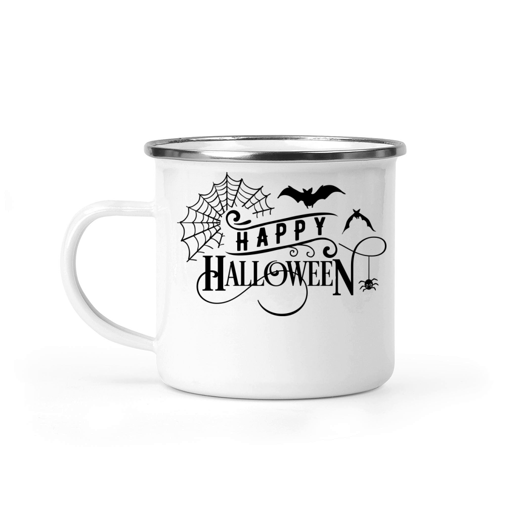 Happy Halloween black Camping Mug
