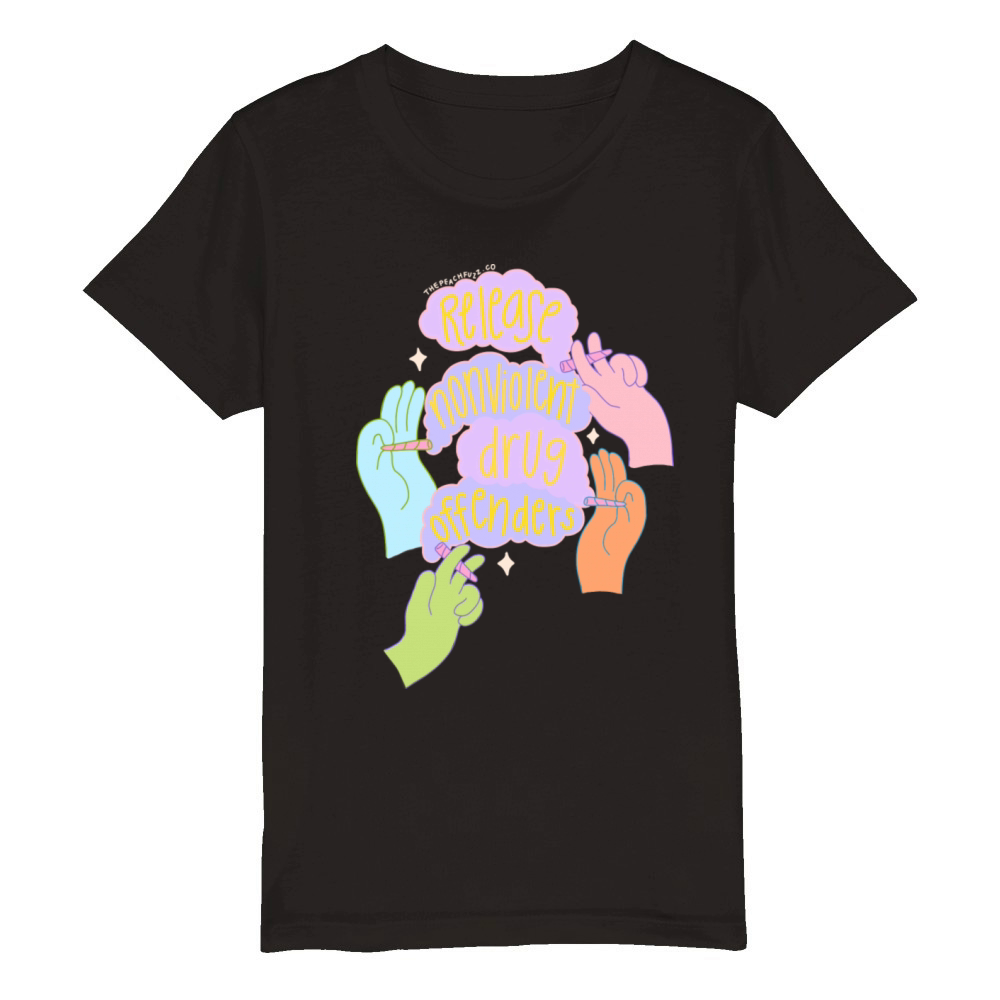 Release Nonviolent Drug Offenders The Peach Fuzz Organic Kids Crewneck T-shirt