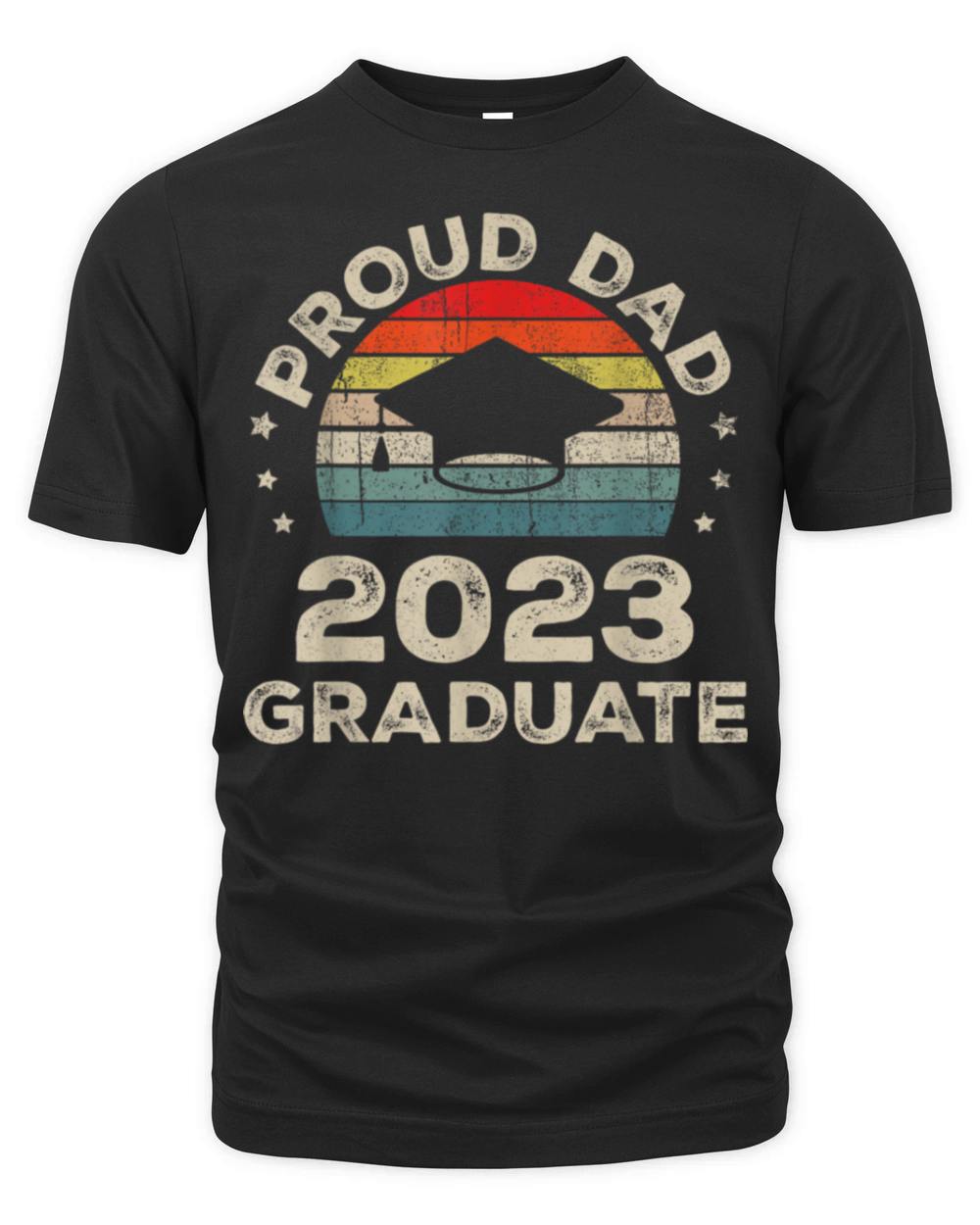 Proud Dad 2023 Graduate Vintage Fathers Day Men Organic Unisex T-shirt