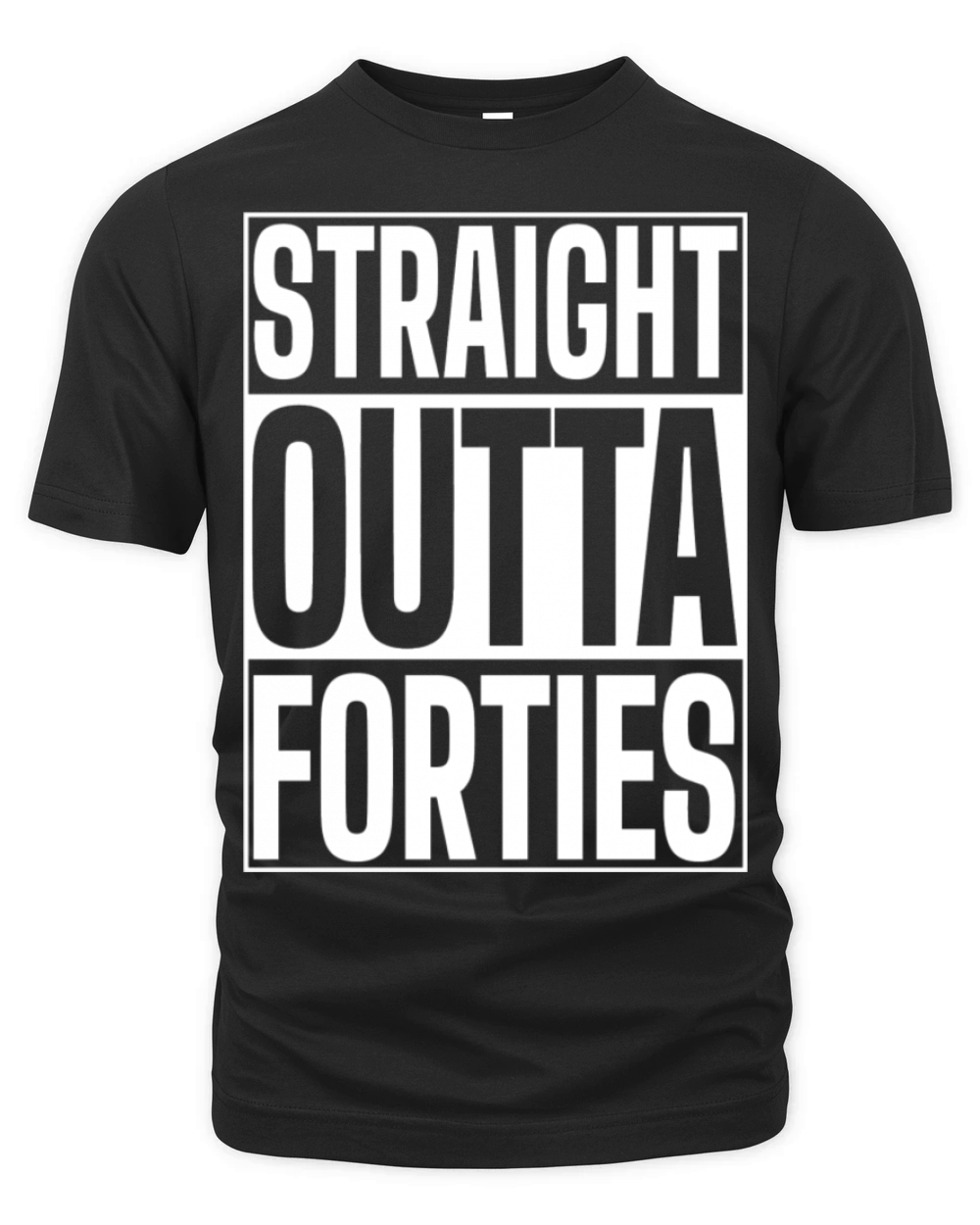 Straight Outta Forties Funny 50th Birthday Organic Unisex T-shirt