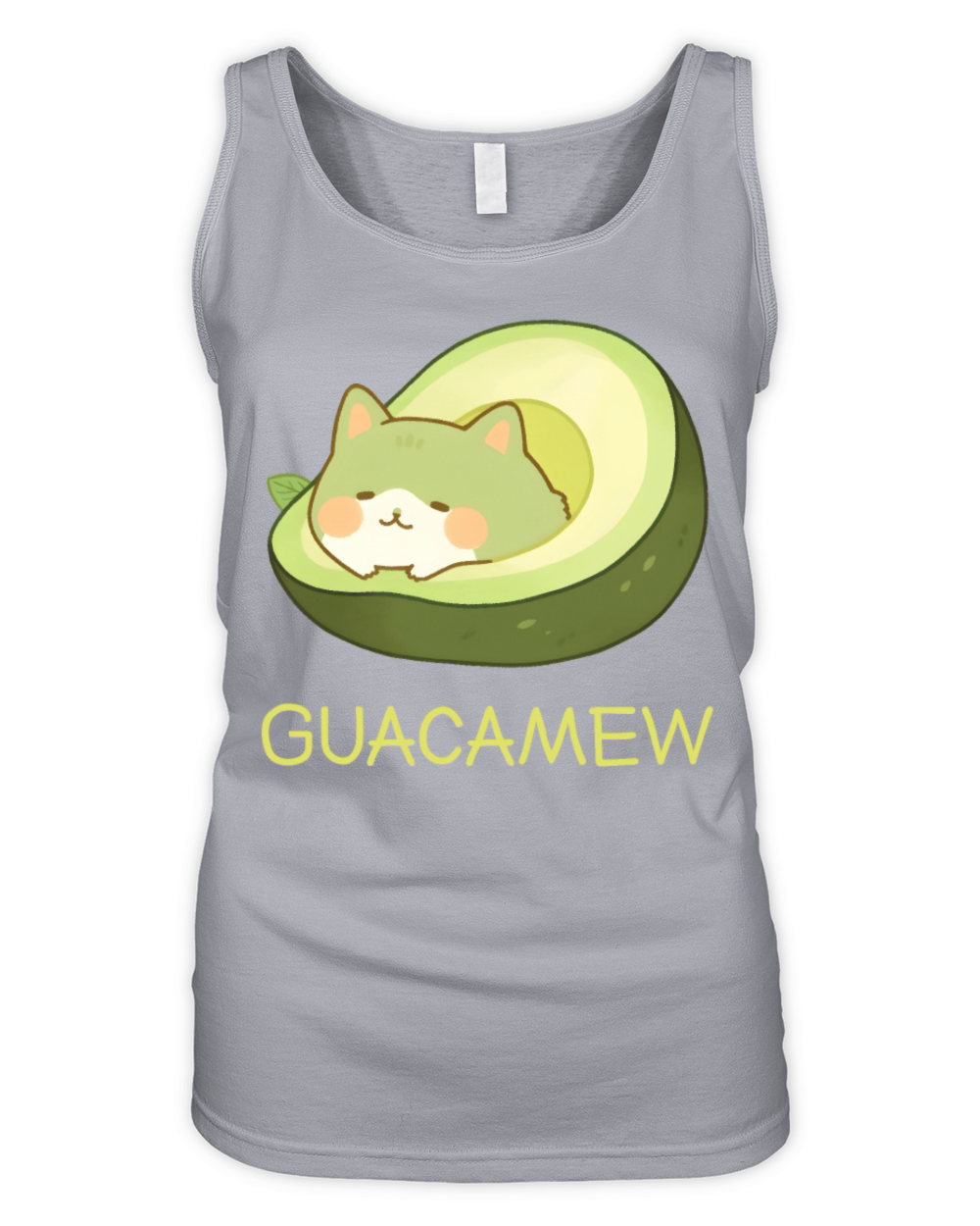 Guacamew Funny Avocado Kawaii Cat Lover Organic Women's Tank Top