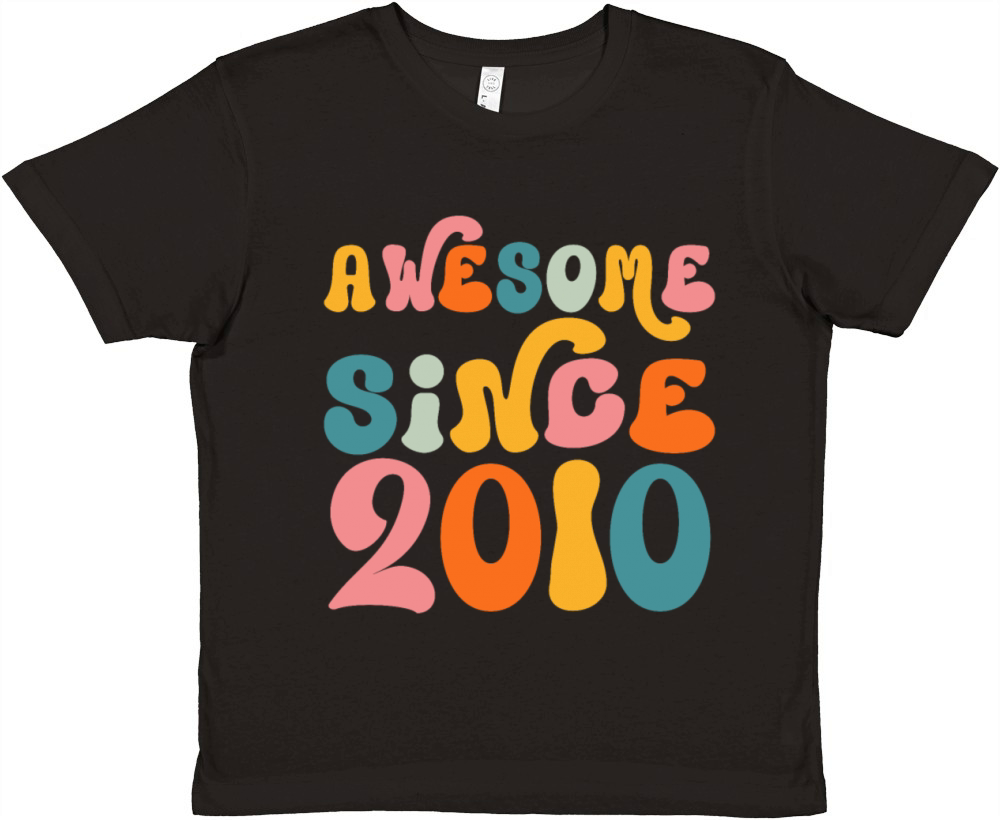 Awesome Since 2010 13th Birthday Vintage Retro Premium Kids Crewneck T-shirt