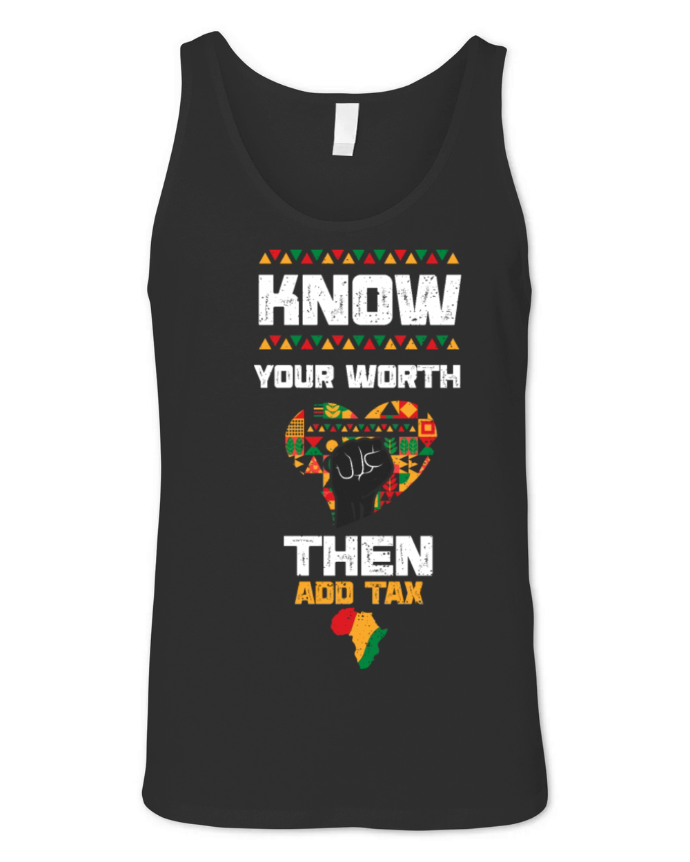 Know Your Worth Then Add Tax Unisex Jersey Tank