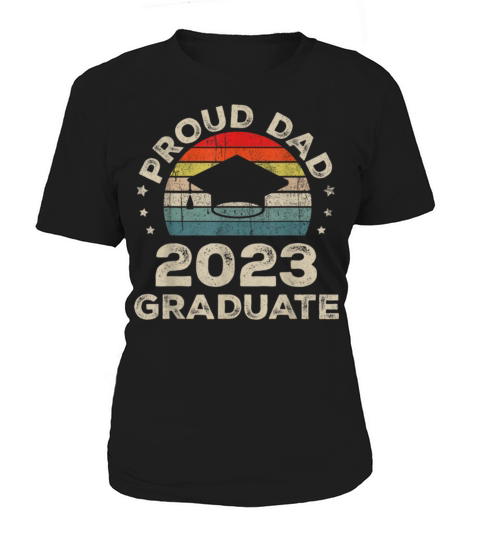Proud Dad 2023 Graduate Vintage Fathers Day Men Women's T-Shirt