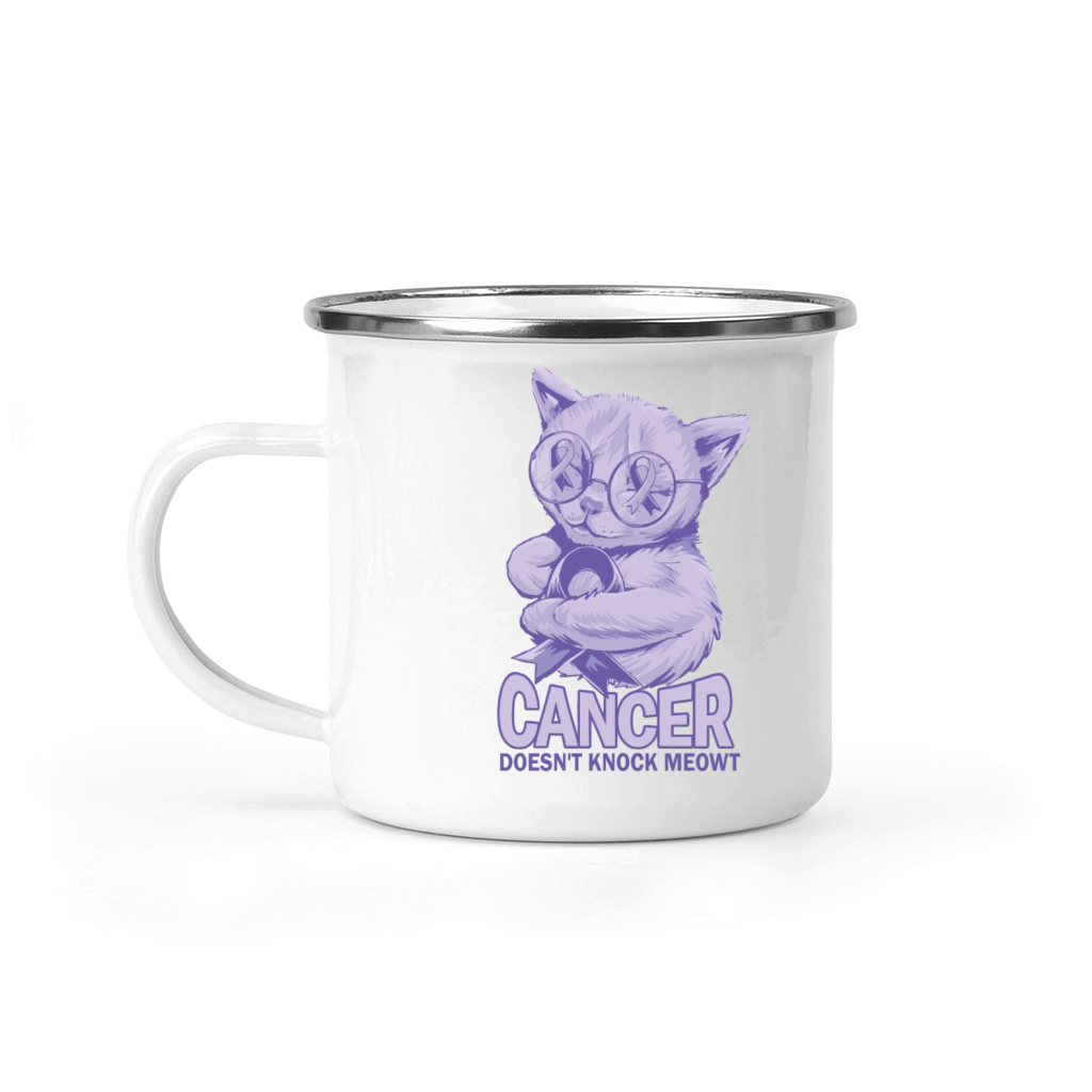 Cancer Doesnt Knock Esophageal Cancer Camping Mug