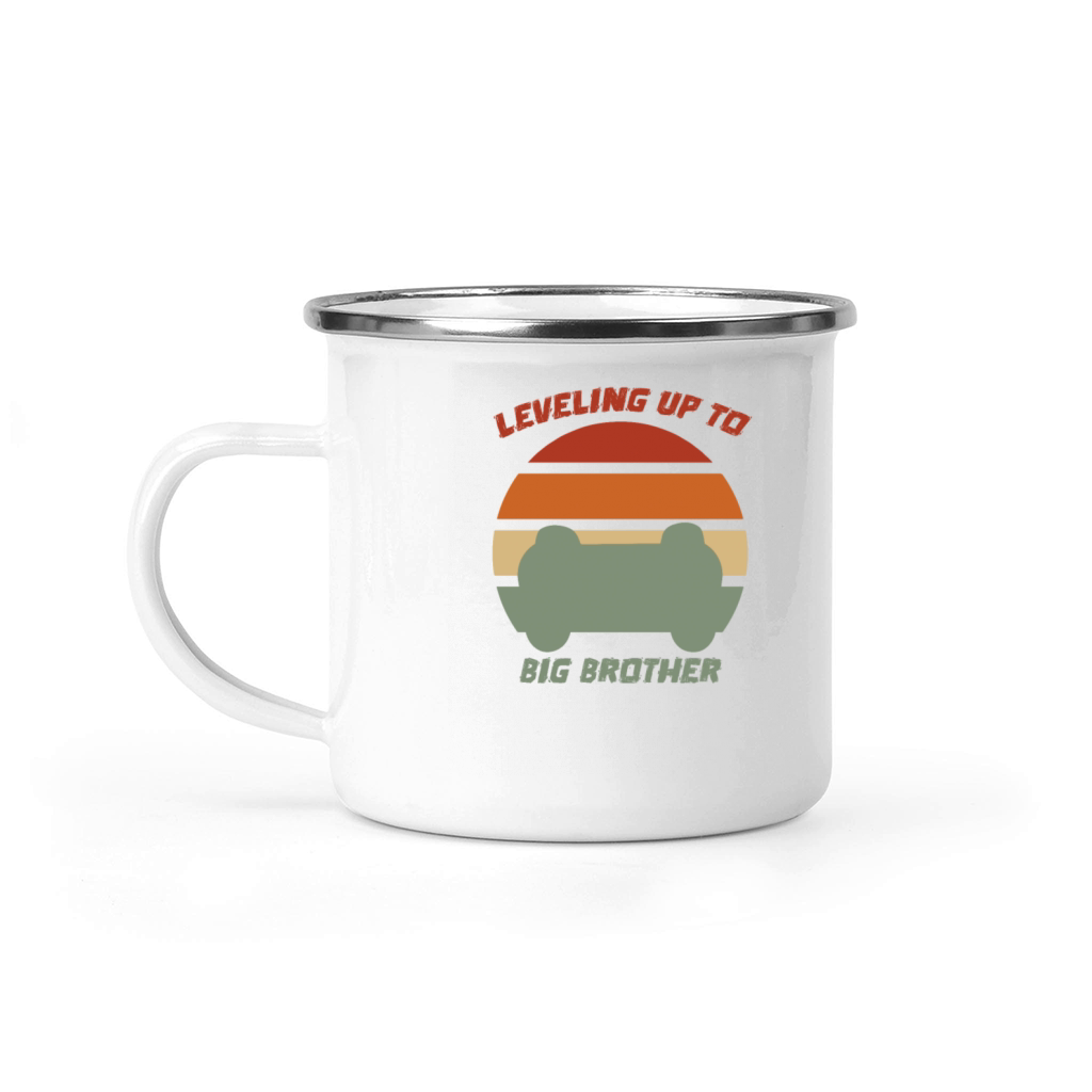 Vintage Leveling Up To Big Brother Video Game Camping Mug