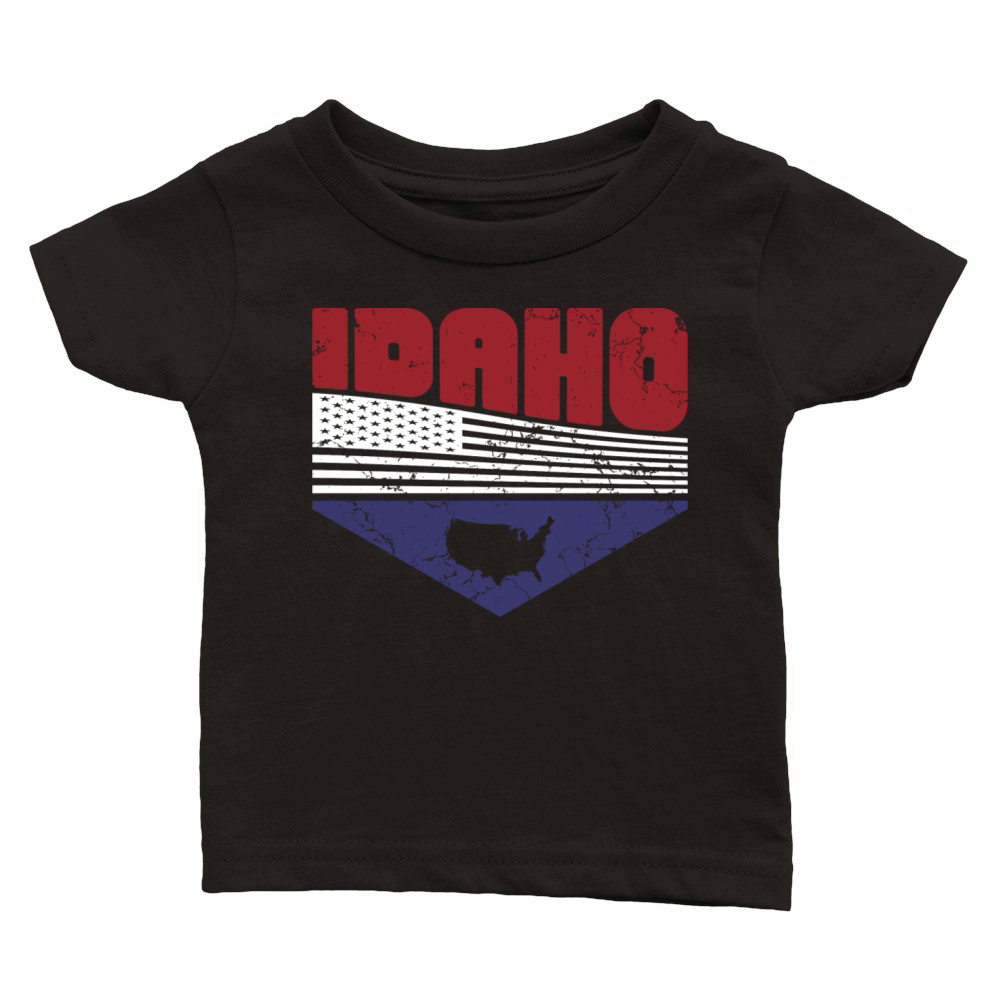 Retro Vintage Idaho Usa Classic Baby Crewneck T-shirt