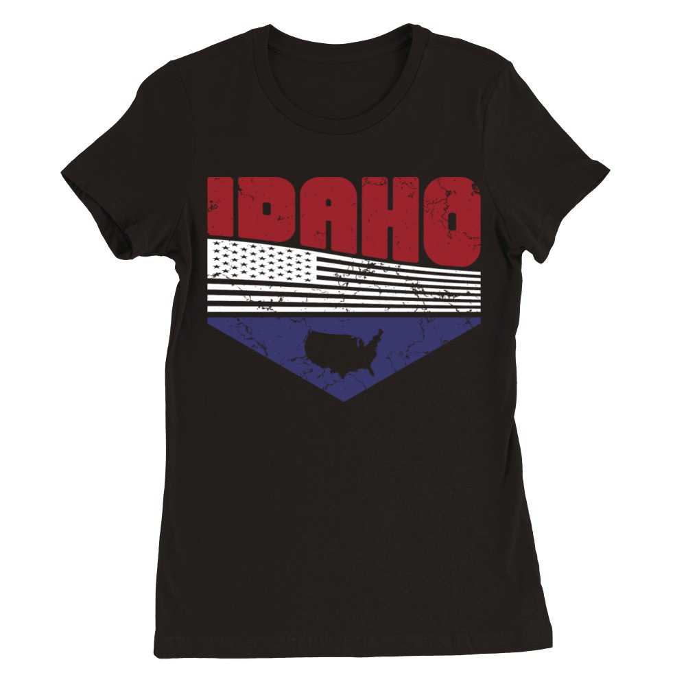 Retro Vintage Idaho Usa Premium Womens Crewneck T-shirt