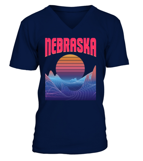 Nebraska Usa Staate V-Neck T-shirt
