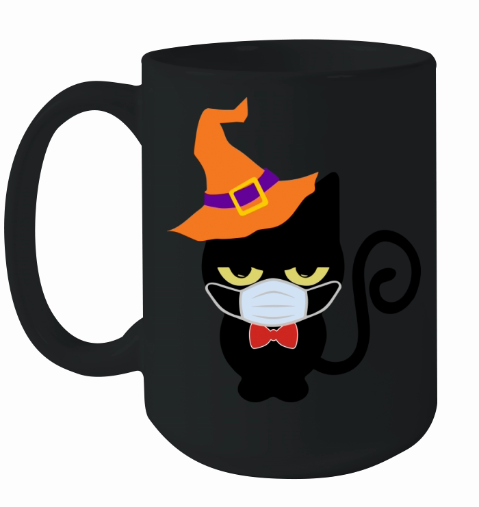 Vintage halloween witch cat Ceramic Mug