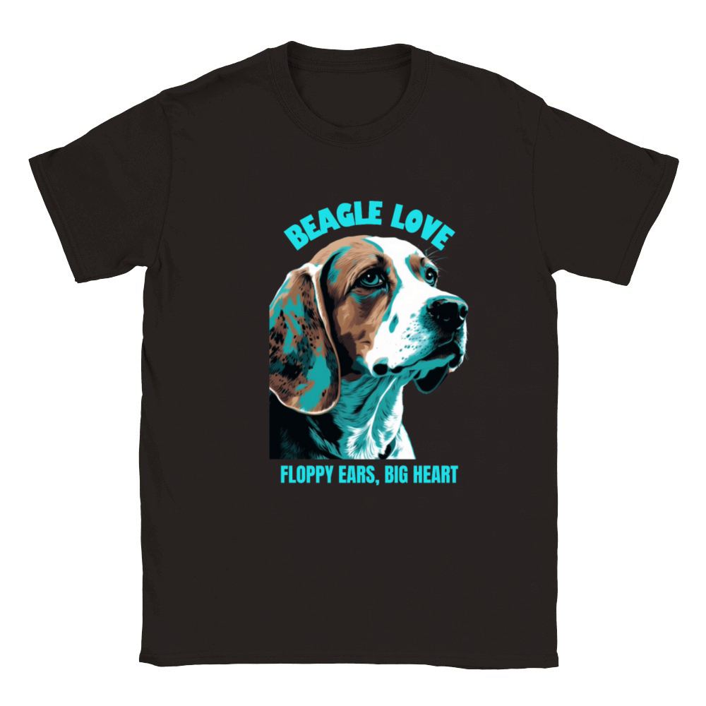 Beagle dog portrait with funny quote Classic Kids Crewneck T-shirt