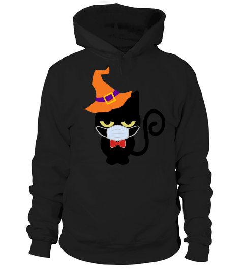 Vintage halloween witch cat Hoodie Unisex