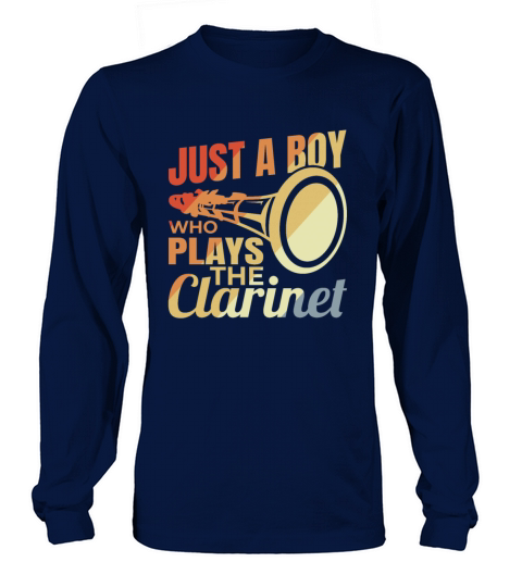 Funny Clarinet Boy Long sleeved Unisex