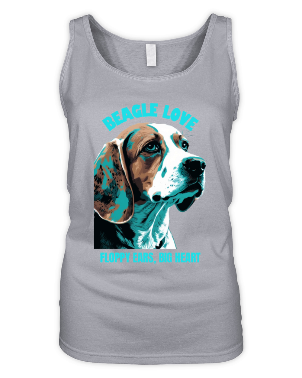 Beagle dog portrait with funny quote Organic Women's Tank Top